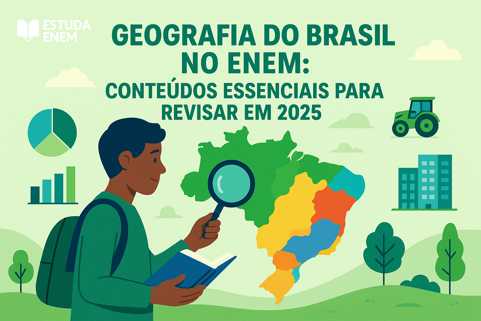 🌎 Geografia do Brasil no ENEM: Conteúdos Essenciais para Revisar em 2025