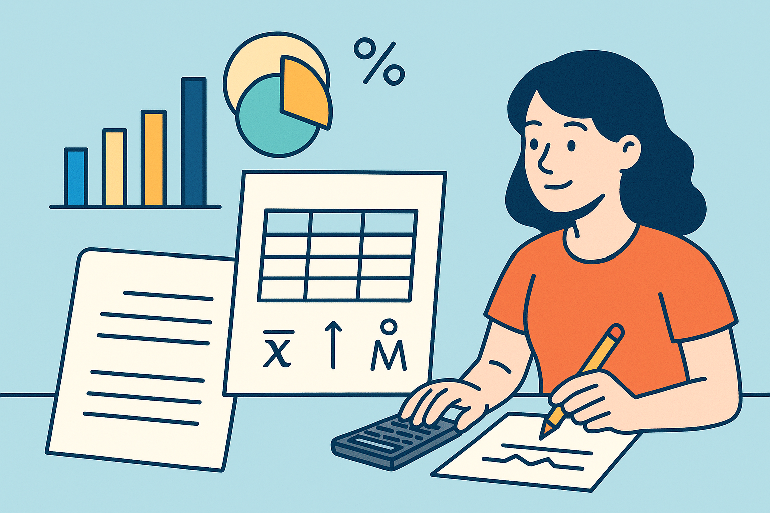 Por dentro da Estatística: média, mediana, moda e gráficos em provas