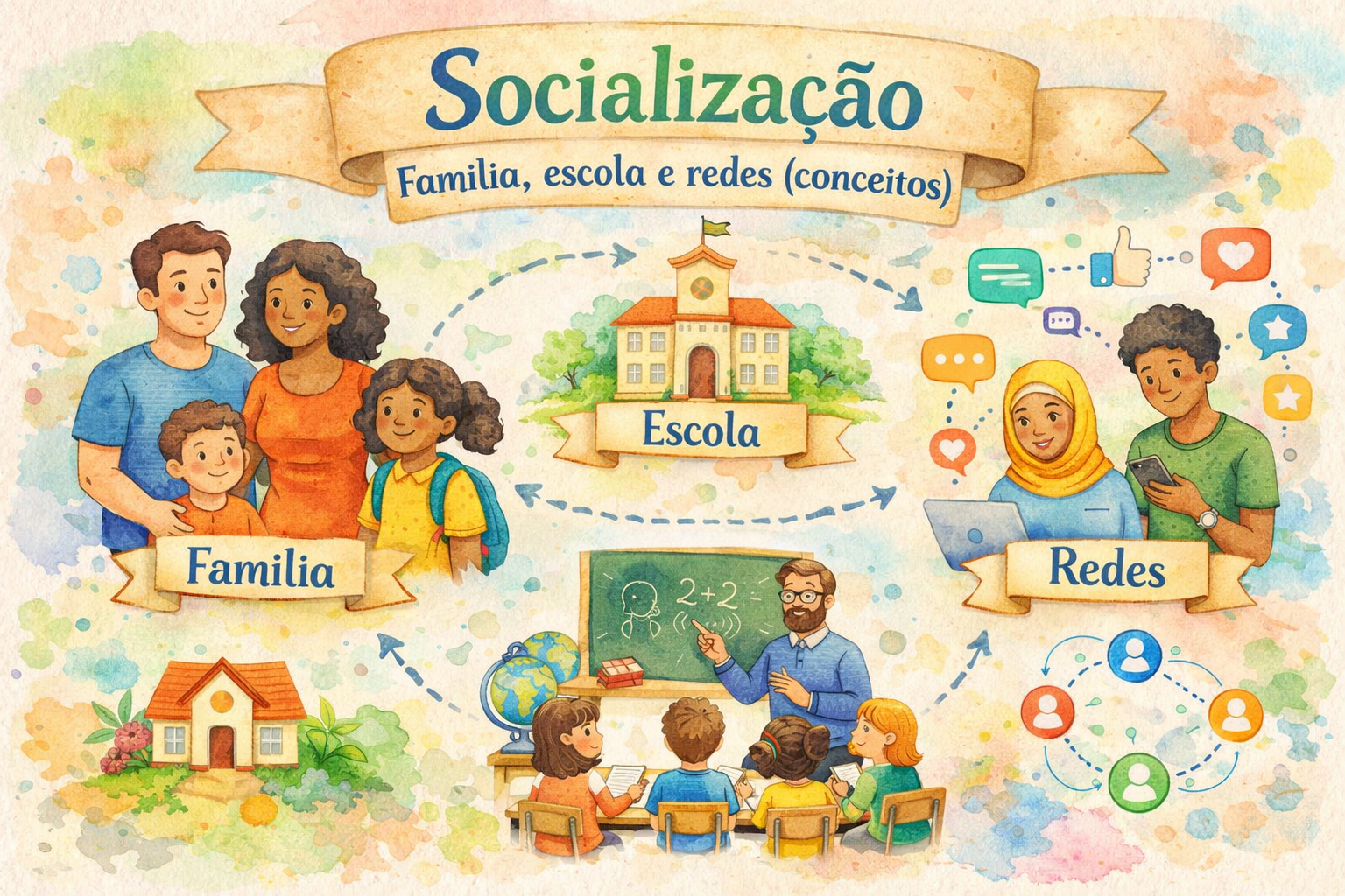 Socialização: família, escola e redes (conceitos)