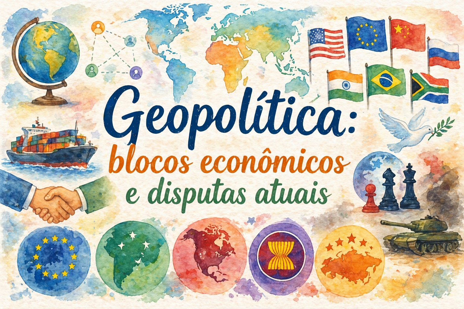 Geopolítica: blocos econômicos e disputas atuais 🌍📊