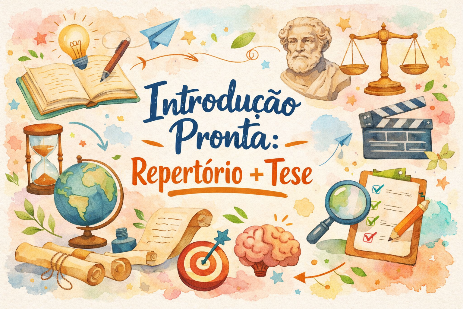 Introdução pronta: repertório + tese ✍️📚