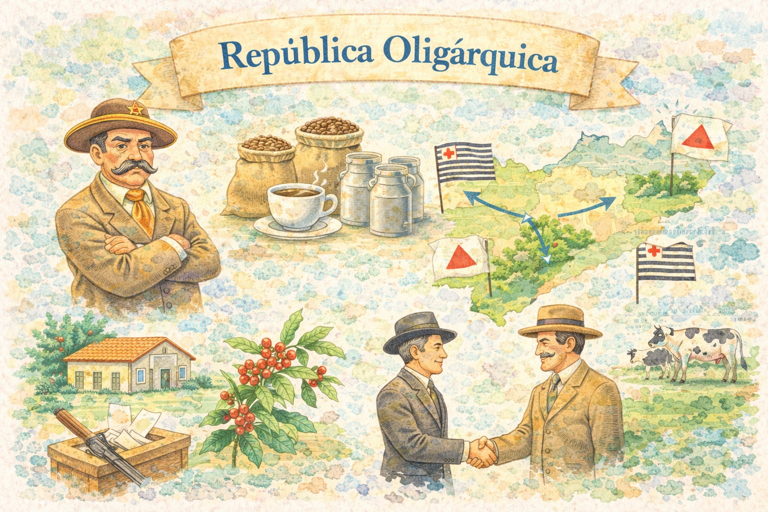República Oligárquica: coronelismo e café com leite ☕🏛️