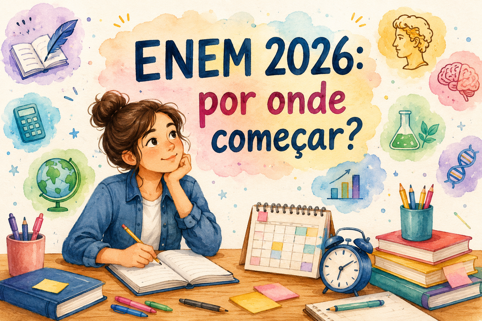 ENEM 2026: por onde começar mesmo estando atrasado?