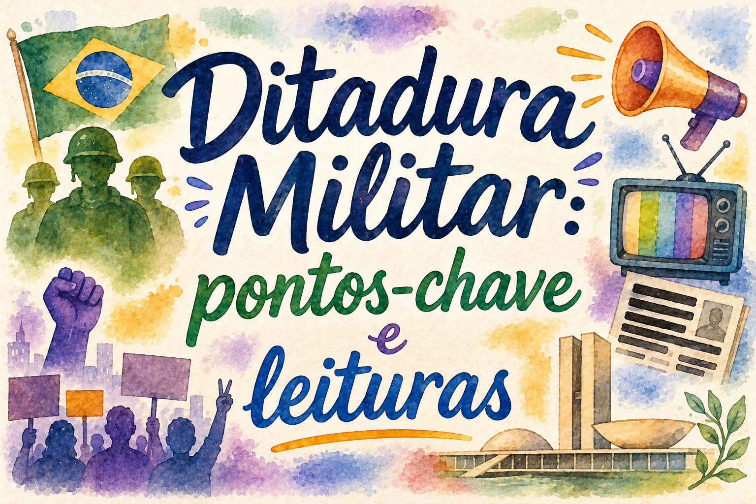 Ditadura Militar: pontos-chave e leituras 🇧🇷📚
