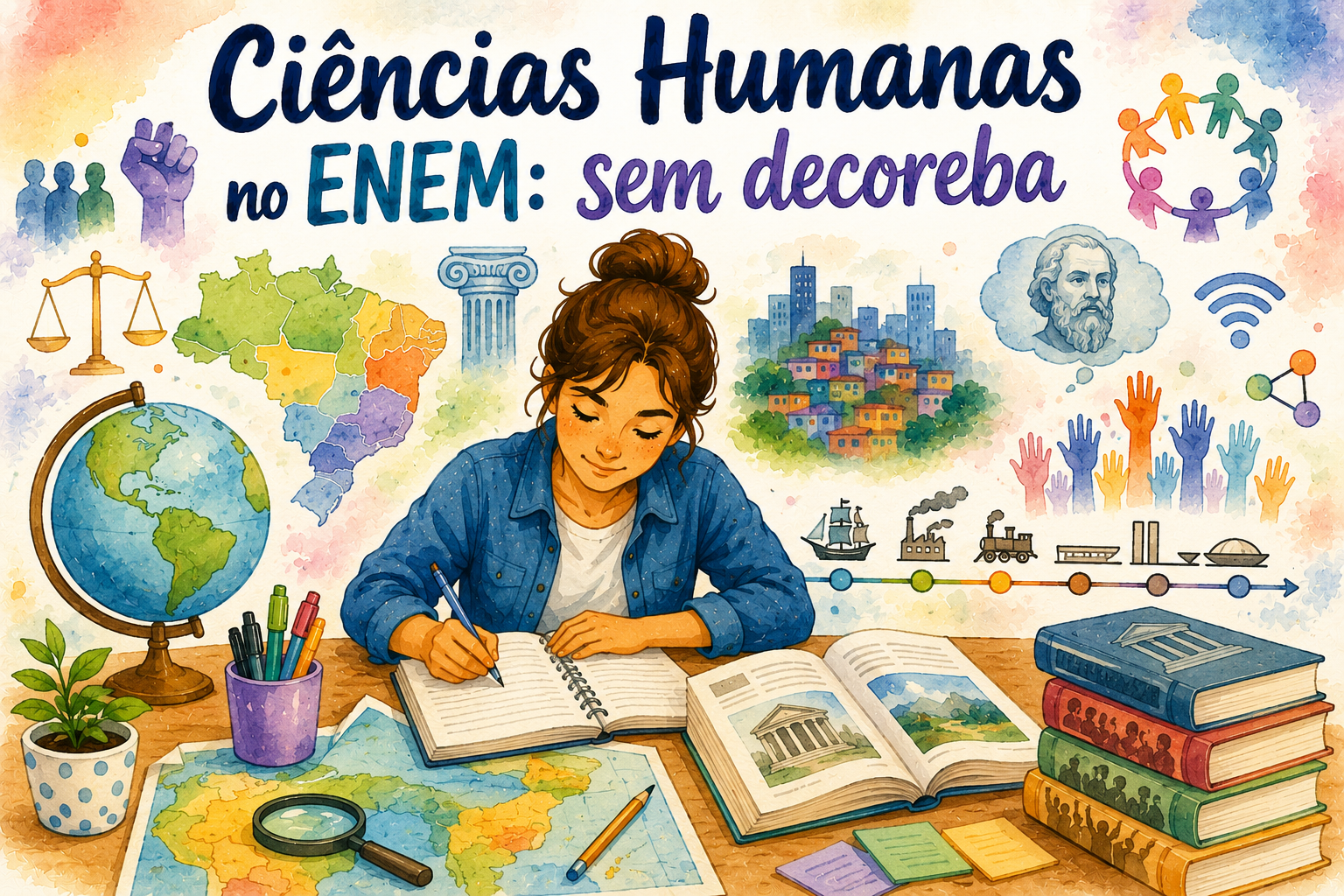 Ciências Humanas no ENEM: como estudar História, Geografia, Filosofia e Sociologia