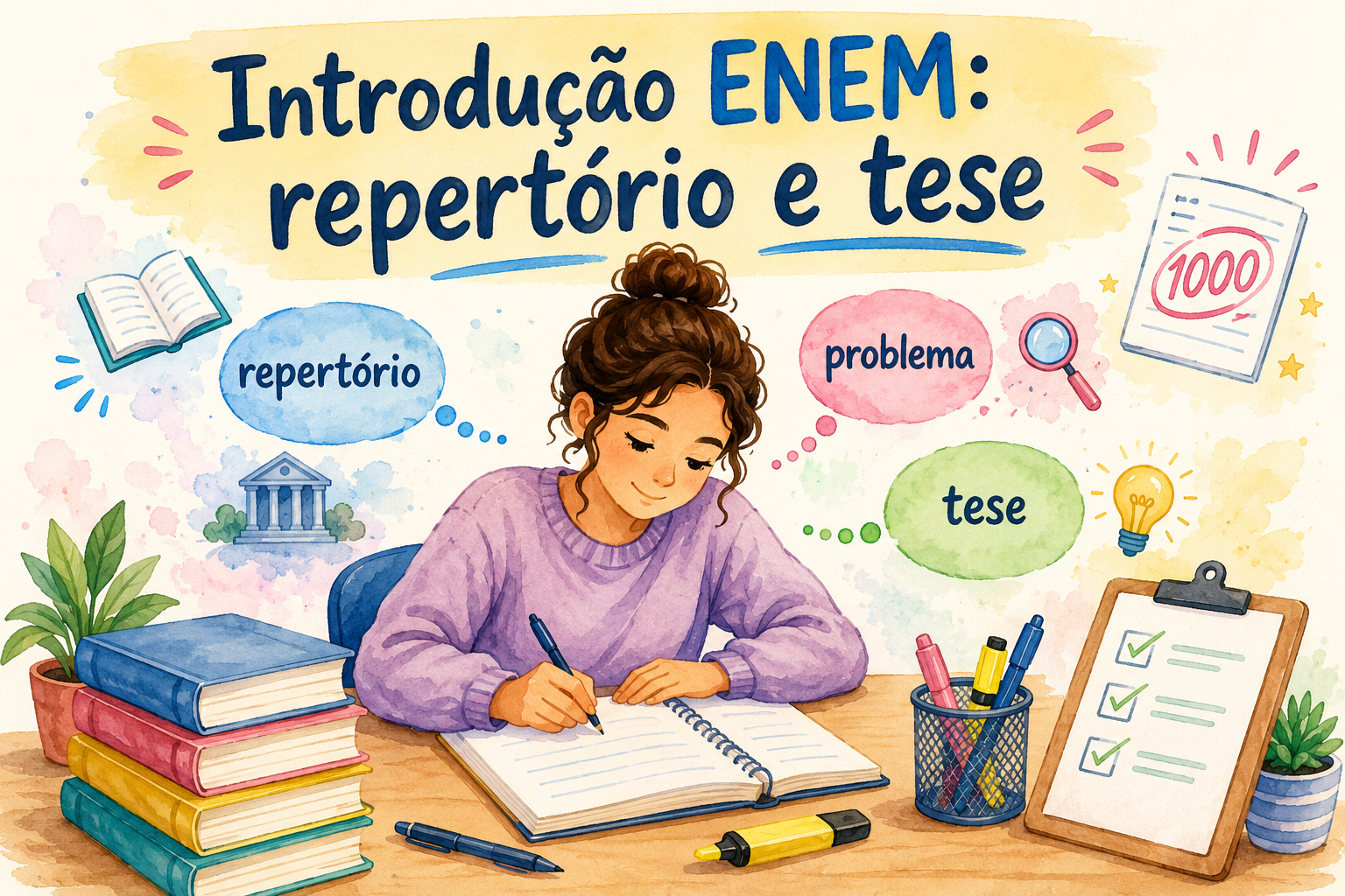 Como fazer uma introdução de redação ENEM com repertório e tese