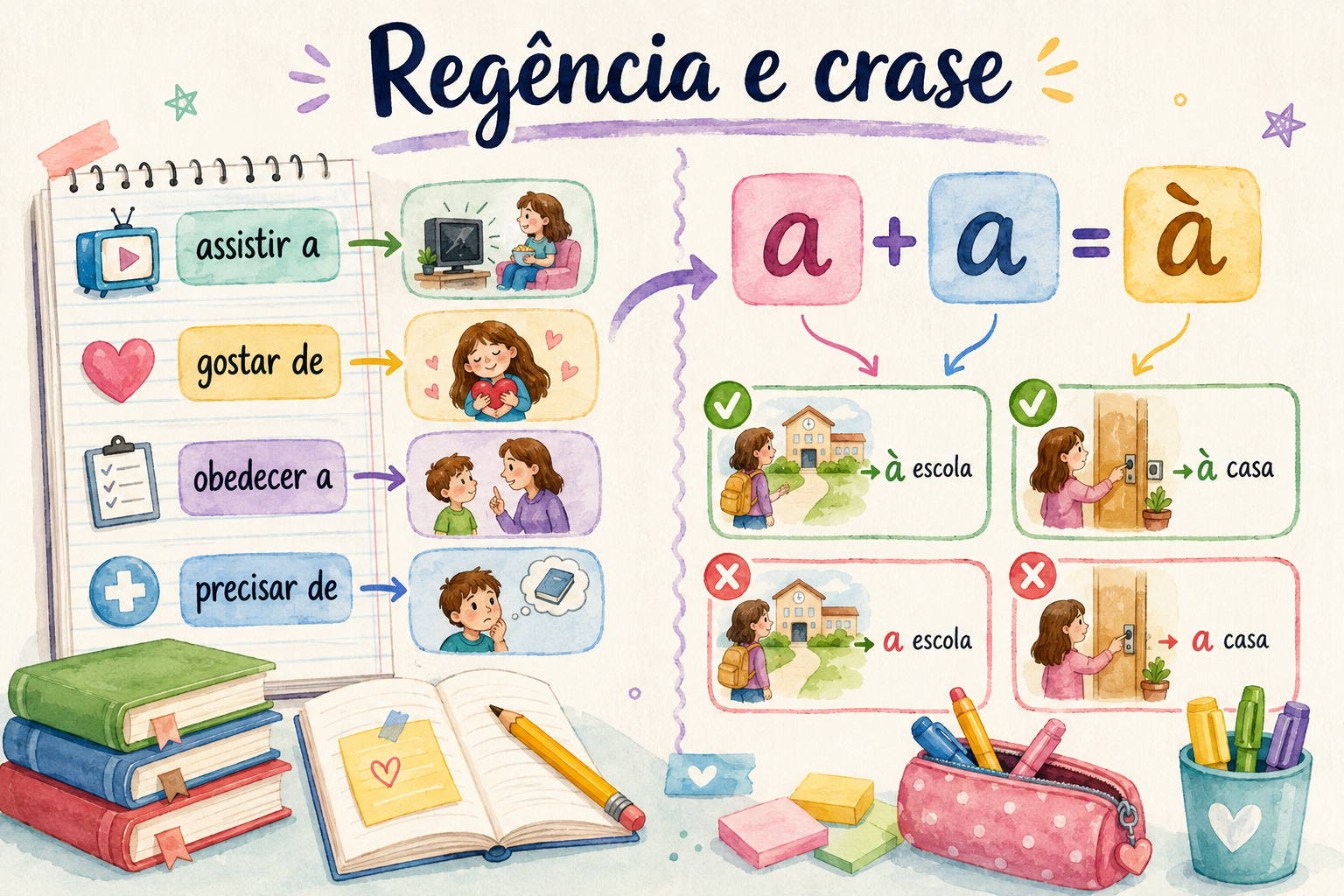 Regência e crase: regras, exemplos e exercícios para o Enem