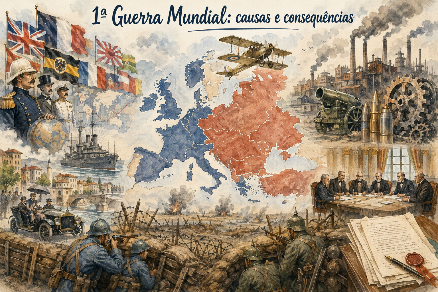 1ª Guerra Mundial: causas e consequências