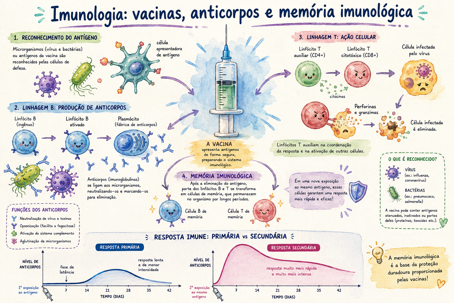 Imunologia: vacinas, anticorpos e memória imunológica para o Enem
