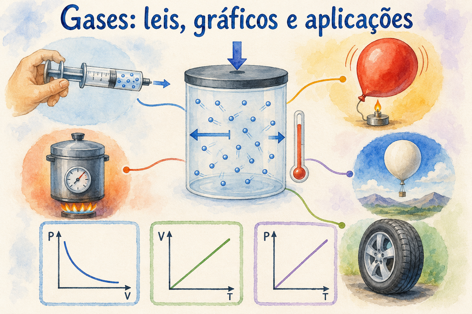 Gases: leis, gráficos e aplicações para o Enem